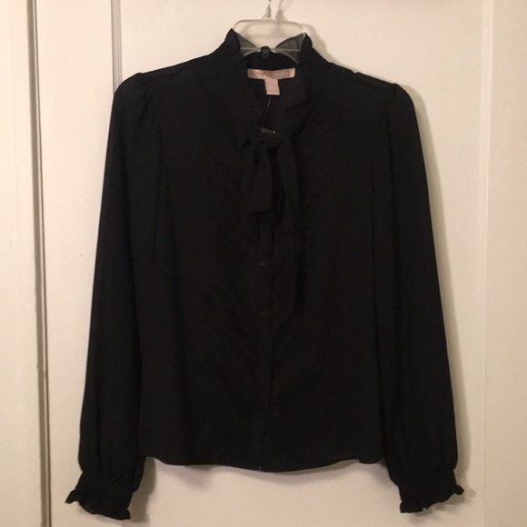 Forever 21 Tops - Forever 21 Neck Tie Ruffle Collar Blouse SM NWT